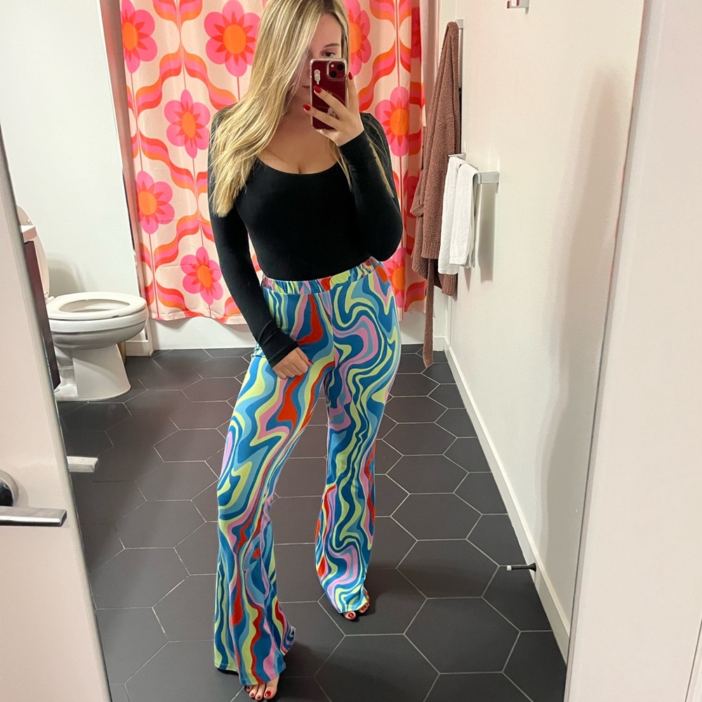 Dressed in LA flare pants